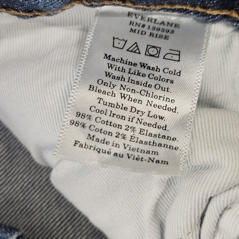 NWT EVERLANE‎ Jeans Womens Size 23 Tall Blue Mid-Rise Skinny Denim - Picture 7 of 11